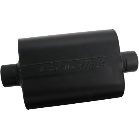 Flowmaster Super 40 Series Delta Flow Steel 3 Inch Muffler 953045 Muffler, Series, in. Inlet/3 in. Outlet, Steel, Black, Each