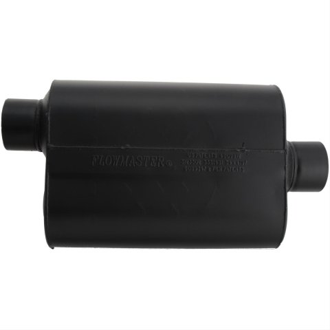Flowmaster Super 40 Series Delta Flow Steel 3 Inch Muffler 953046 Muffler, Series, in. Inlet/3 in. Outlet, Steel, Black, Each
