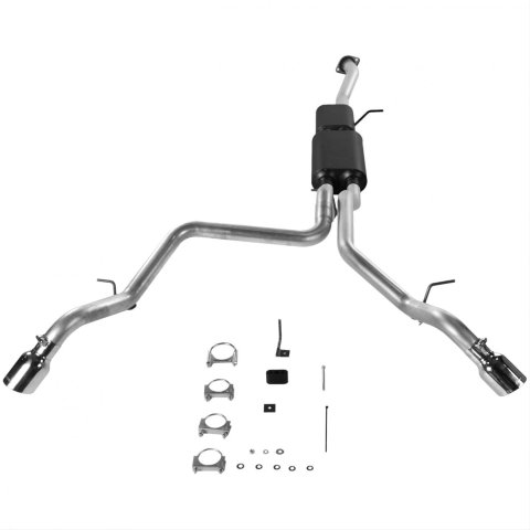 Flowmaster American Thunder Exhaust Systems 17342 Exhaust, Thunder, Steel, Aluminized, Resonator, Tip, Chevy, GMC, 5.3, Kit