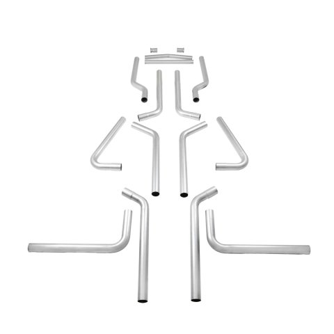 Flowmaster U-Fit Dual Pipe Kits 15935 Exhaust System, Header-Back Universal, Steel, Aluminized, 2.250 in. Diameter, H-Pipe, Kit