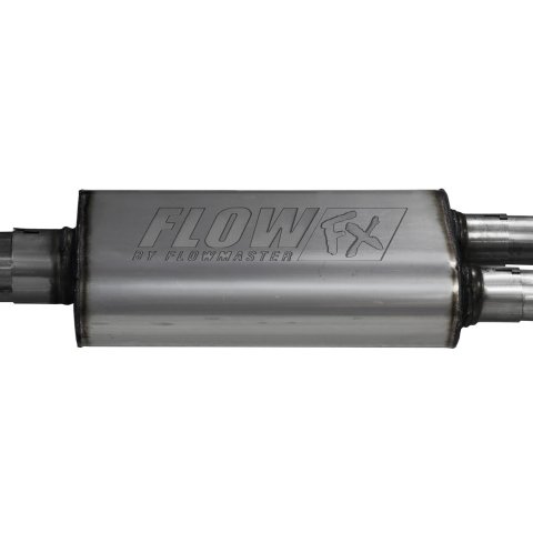 Flowmaster FlowFX Exhaust Systems 718114 System, FlowFX, Cat-back, Single, Stainless Steel, Natural, Split Side Exit, Black Ceramic Coated Tip, Chevy, GMC, Kit