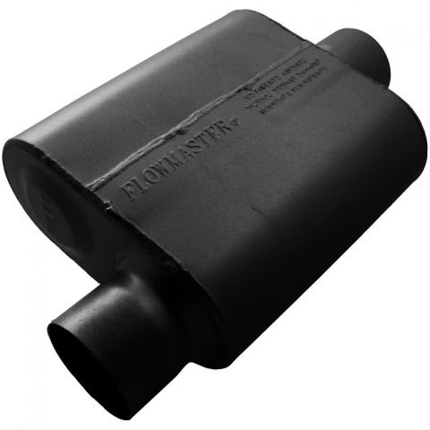 Flowmaster Delta Force 10 Series Steel 3 Inch Muffler 9430119 Muffler, One Chamber, in. Inlet/3 in. Outlet, Steel, Black, Each