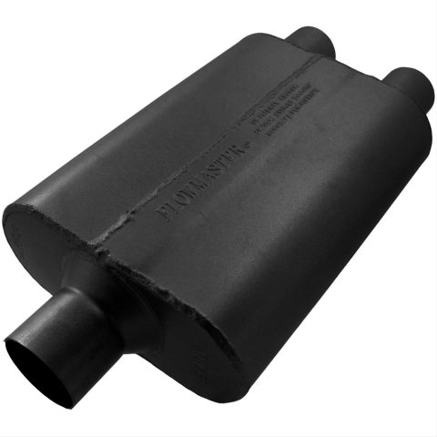 Flowmaster 40 Series Delta Flow Steel 2.5 Inch Muffler 9425422 Muffler, Series, 2 1/2 in. Inlet/Dual 2 1/4 in. Outlet, Steel, Black, Each
