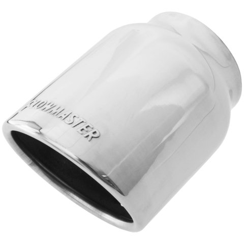 Flowmaster Round, Polished 3 Inch Exhaust Tip 15371 Tip, Stainless Steel, Weld-On, in. Inlet, 4 in. Outlet, 5.25 in. Length, Slant-Cut, Rolled Edge