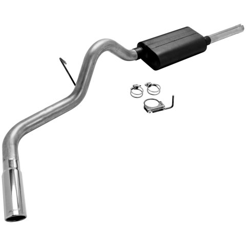 Flowmaster Force II Exhaust Systems 17458 System, II, Resonator-Back, Steel, Aluminized, Polished Stainless Tip, Dodge, 3.7L/4.7L, Kit