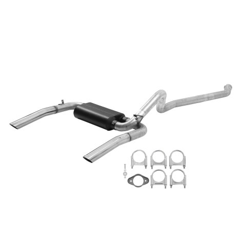 Flowmaster American Thunder Exhaust Systems 17233 Exhaust, Thunder, Cat-Back, Steel, Aluminized, Polished Stainless Tips, 5.0, 5.7L, Kit