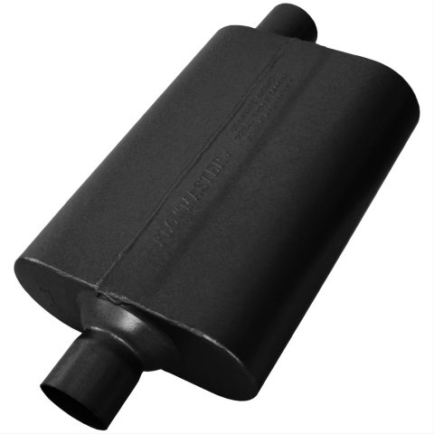 Flowmaster 50 Series Delta Flow 409 Stainless Steel 2.25 Inch Muffler 842452 Muffler, Series, 2 1/4 in. Inlet/2 1/4 in. Outlet, Steel, Black, Each