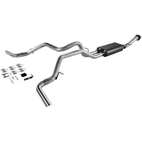 Flowmaster American Thunder Exhaust Systems 17368 Exhaust, Thunder, Cat-Back, Steel, Aluminized, Polished Tips, Chevy, GMC, 4.8, 5.3L, Kit