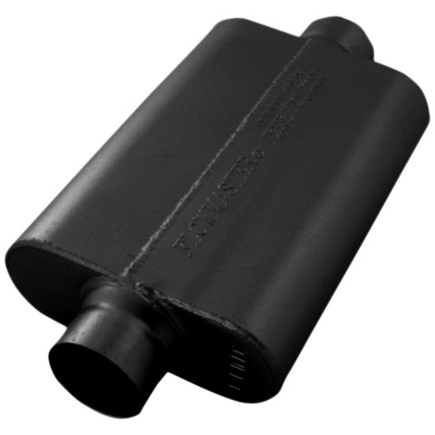 Flowmaster Stainless Steel Delta Force 50 Series Race 409 2.5 Inch Muffler 8325508 Muffler, Series, 2 1/2 in. Inlet/2 1/2 in. Outlet, Steel, Black, Each