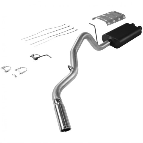 Flowmaster American Thunder Exhaust Systems for 1999-2002 SIERRA 2500, SILVERADO 2500 - 17325 System, Thunder, Cat-Back, Steel, Aluminized, Heat Shield, Tip, Chevy, GMC, Pickup 6.0L