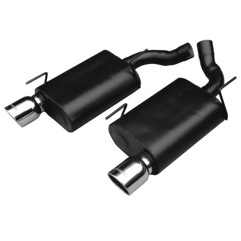 Flowmaster Force II Exhaust Systems 17410 Exhaust, II, Rear Section, Steel, Aluminized, Polished Stainless Tips, Ford, Kit