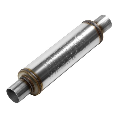 Flowmaster FlowFX 409 Stainless Steel 2.25 Inch Muffler 71415 Muffler, Series, in. Inlet/2.25 in. Outlet, Steel, Natural, Round Body, Each