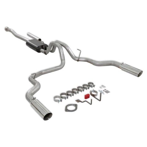 Flowmaster Force II Cat-Back Exhaust Systems 818148 System, II, Cat-Back, Stainless Steel, Natural, Split Rear Exit, Polished Tips, Ford, Kit