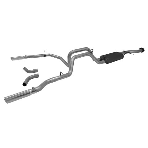 Flowmaster American Thunder Exhaust Systems 17435 Exhaust, Thunder, CatBack, Steel, Aluminized, Polished Tips, Chevy, GMC, Pickup, 2 door, 4.8, 5.3L