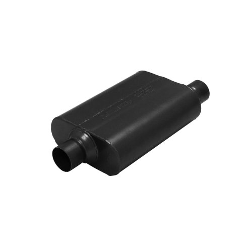Flowmaster Super 44 Series 409 Stainless Steel 2.5 Inch Muffler 842547 Muffler, Series, Oval, in. Center Inlet, in. Offset Outlet, Steel, Black, Ford, Each