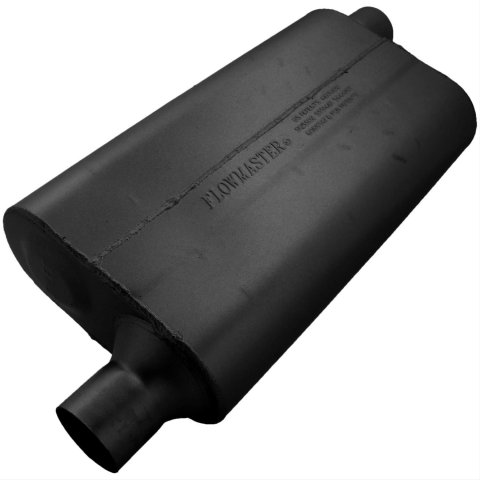 Flowmaster 50 Series Delta Flow Steel 2.25 Inch Muffler 942453 Muffler, Series, 2 1/4 in. Inlet/2 1/4 in. Outlet, Steel, Black, Each