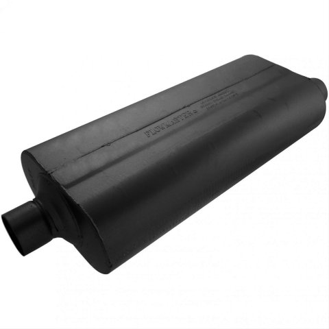 Flowmaster 70 Series Big Block II Steel 2.5 Inch Muffler 52572 Muffler, Series, 2 1/2 in. Inlet/2 1/2 in. Outlet, Steel, Black, Steel, Each