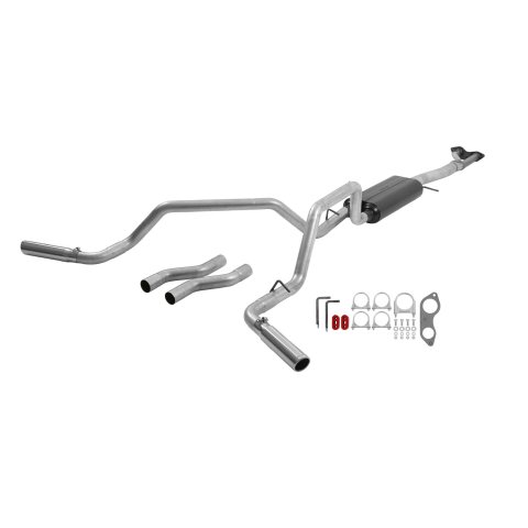 Flowmaster Stainless Steel American Thunder Exhaust Systems 817470 System, Thunder, Cat-back, Stainless, Natural, Split Side Exit, Chevy, GMC, 5.7L, Kit