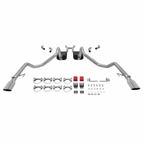 Flowmaster American Thunder Exhaust Systems 17655-FM System, Thunder, 2.50 in. Diameter, Crossmember Back, Super 40, H-Pipe, Steel, Aluminized, Chevy, V8, Kit