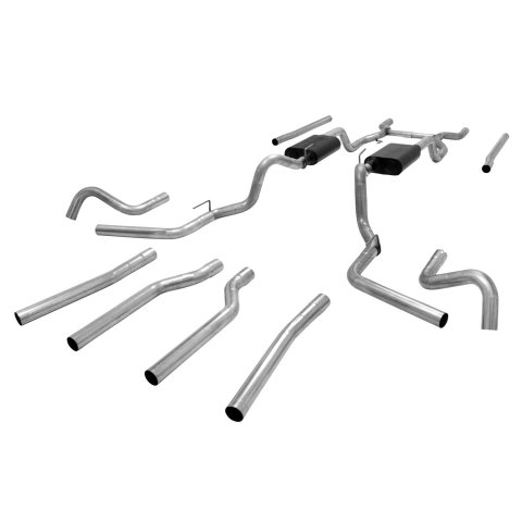 Flowmaster American Thunder Exhaust Systems for 1967-1972 C10 PICKUP, C15/C1500 PICKUP - 17654 System, Thunder, Header-back, Steel, Aluminized, Split Rear/Split Side Exit, Chevy, GMC, Kit