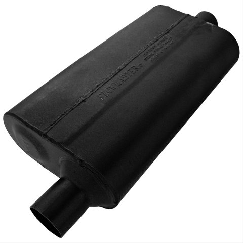 Flowmaster 50 Series Delta Flow 409 Stainless Steel 2.25 Inch Muffler 842451 Muffler, Series, 2 1/4 in. Inlet/2 1/4 in. Outlet, Steel, Black, Each