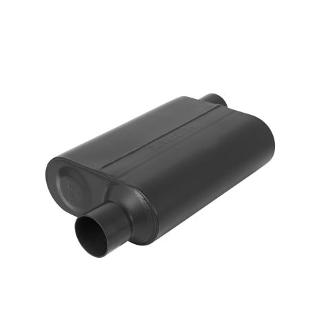 Flowmaster Stainless Steel 40 Series 409 2.5 Inch Muffler 8042543 Muffler, Series, 2 1/2 in. Inlet/2 1/2 in. Outlet, Steel, Black, Each