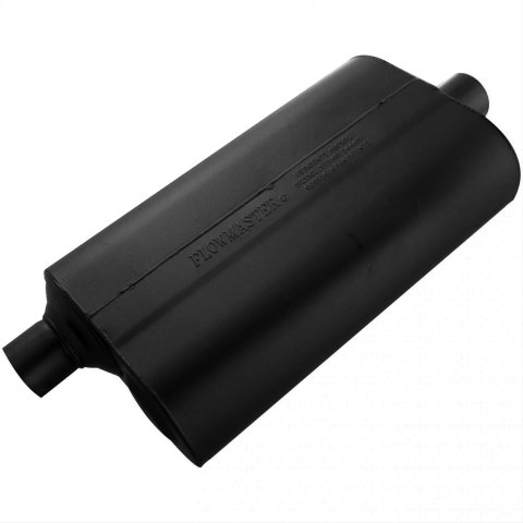 Flowmaster Super 50 Series Performance Steel 2.25 Inch Muffler 52456 Muffler, Series, 2 1/4 in. Inlet/2 1/4 in. Outlet, Steel, Black, Aluminized, Each