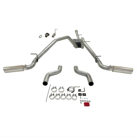 Flowmaster American Thunder Exhaust Systems for 2007-2013 SIERRA 1500, SILVERADO 1500 - 817680 System, Thunder, Cat-back, Stainless Steel, Natural, Side/Rear Exit, Chevy, GMC, Kit