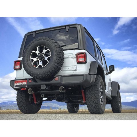 Flowmaster Force II Exhaust Systems 817841 System, Axle Back, II, 409 Stainless Steel, Dual Exit, Jeep, JL, Kit