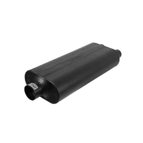 Flowmaster 70 Series Big Block II Steel 3 Inch Muffler 530722 Muffler, Series, in. Inlet/Dual 2 1/4 in. Outlets, Steel, Black, Each