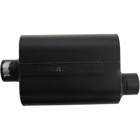 Flowmaster Super 40 Series Delta Flow Steel 3 Inch Muffler 953047 Muffler, Series, in. Inlet/3 in. Outlet, Steel, Black, Each