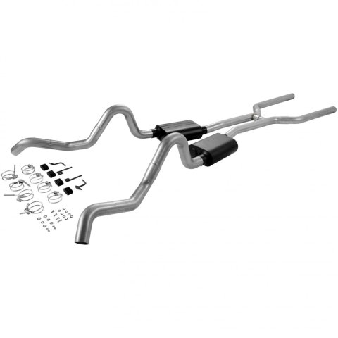 Flowmaster American Thunder Exhaust Systems 17202 System, Thunder, Header-back, Steel, Aluminized, H-Pipe, Chevy, Pontiac, Kit