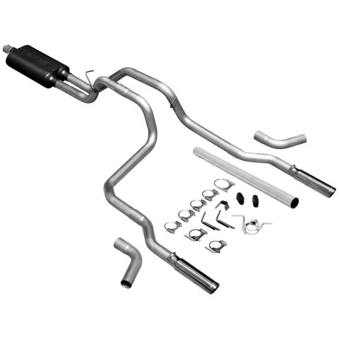 Flowmaster American Thunder Exhaust Systems 17429 System, Thunder, CatBack, Steel, Aluminized, Polished Tips, Dodge, Pickup, 5.2, 5.9L, Kit