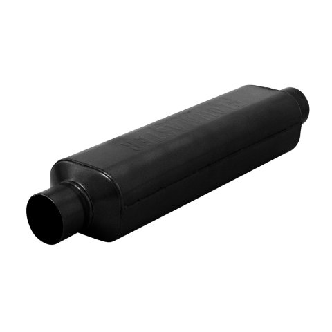 Flowmaster Super HP-2 409 Stainless Steel 2.5 Inch Muffler 12518409 Muffler, 2 1/2 in. Inlet/2 1/2 in. Outlet, Steel, Black, Each