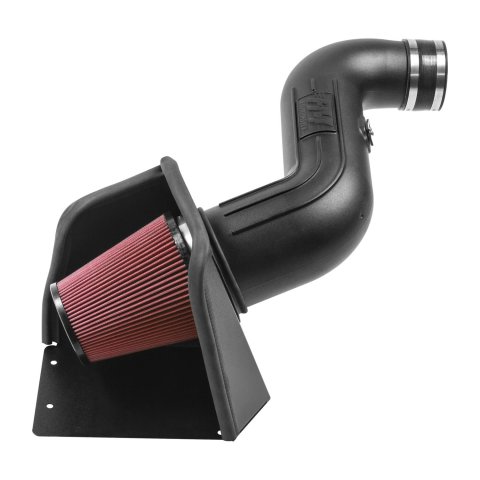 Flowmaster Delta Force Cold Air Intake Kits 615167 Intake, Kit, Black Plastic Tube, Red Cotton Gauze Filter, Black Heat Shield, Chevy, GMC, 6.6L Diesel, Kit