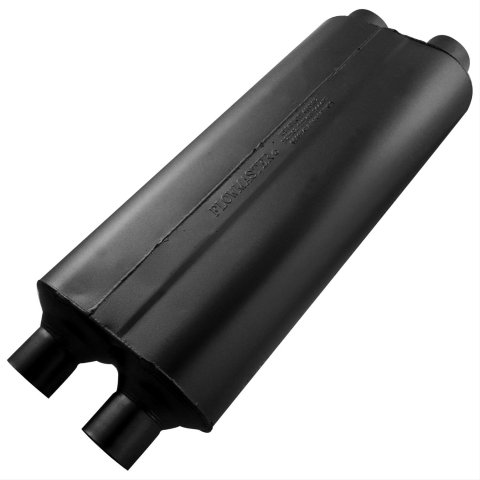 Flowmaster 70 Series Big Block II Steel 2.25 Inch Muffler 524704 Muffler, Series, Dual 2 1/4 in. Inlet/Dual 2 1/4 in. Outlet, Steel, Black, Each