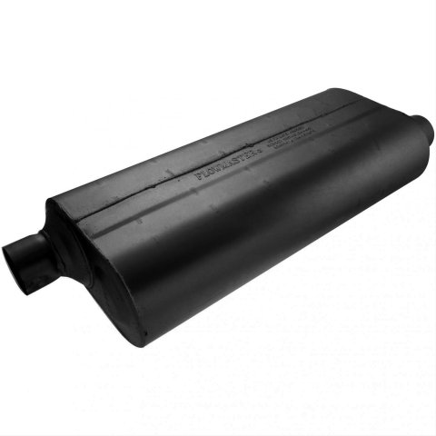 Flowmaster 70 Series Big Block II Steel 2.5 Inch Muffler 52573 Muffler, Series, 2 1/2 in. Inlet/2 1/2 in. Outlet, Steel, Black, Each