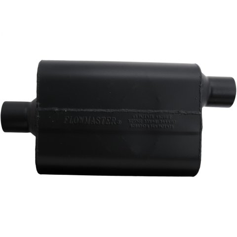 Flowmaster Super 44 Series Steel 2.5 Inch Muffler 942547 Muffler, Series, 2 1/2 in. Inlet/2 1/2 in. Outlet, Steel, Black, Each