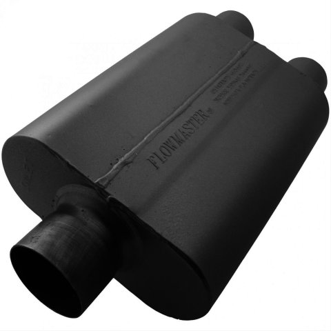 Flowmaster Stainless Steel 40 Series 409 3 Inch Muffler 80430402 Muffler, Series, in. Inlet/2.5 in. Outlet, Steel, Black, Each