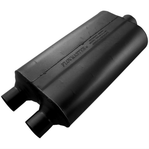 Flowmaster Stainless Steel 50 Series SUV Performance 409 2.25 Inch Muffler 8524553 Muffler, Series, Dual 2 1/4 in. Inlet/ 3 in. Outlet, Steel, Black, Each