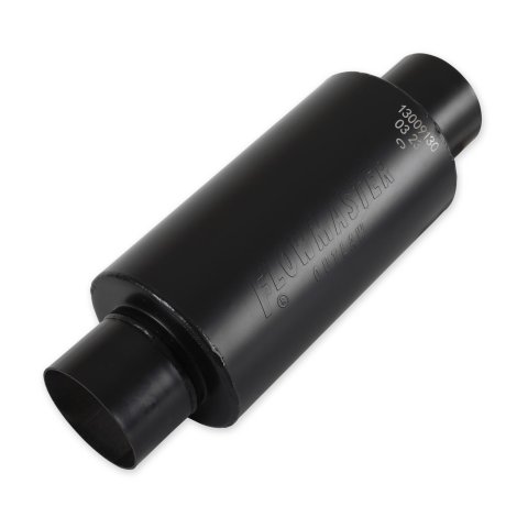 Flowmaster Pro Series Outlaw Race Steel 3 Inch Muffler 13009130 Muffler, Race, Round, Steel, Natural, 3.0 in. Center Inlet/Outlet, 9.0 in. Case Length
