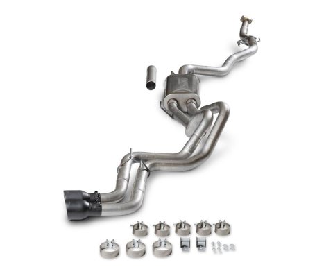 Flowmaster FlowFX Exhaust Systems for 2024-2025 TACOMA - 718173 System, Cat-back, FlowFX, 3.00 in., 409 Stainless Steel, Brushed, Double Wall, 4.00 in. Black Tip, Driver Side, Dual Exit, Toyota, Kit