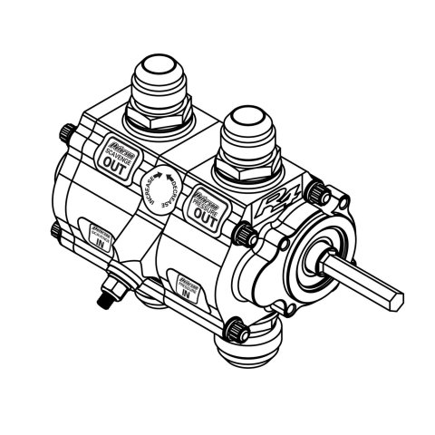 Peterson Fluid Systems R4 Oil Pumps 04-2496-HEX Pump, Dry Sump, High-Volume, High-Pressure, Reverse Rotation, 3/8 in. Hex Driveshaft, Fittings Included, V-Band Mount, Rear Drive, Two Stage, Each