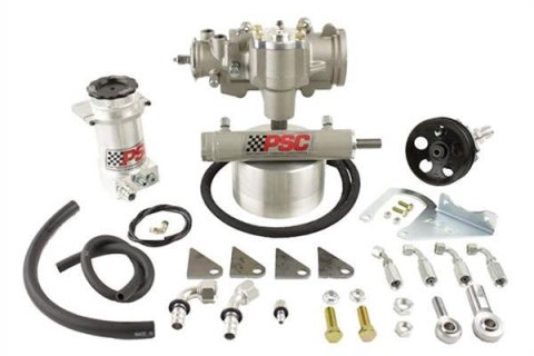 PSC Hydraulic Assist Steering Systems for 1995-2001 CHEROKEE, 1995-2002 WRANGLER - SK240 Box, Steering, Cast Iron, Black, Cylinder, Pump, Jeep, Kit
