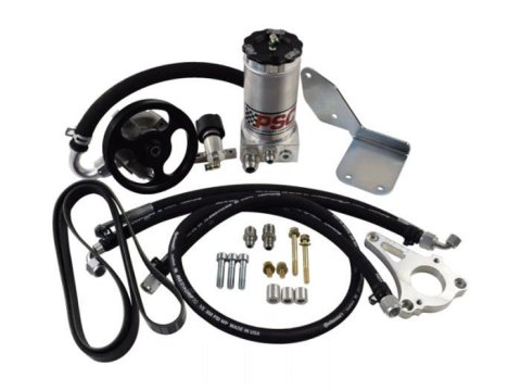 PSC Power Steering Pumps for 2007-2017 WRANGLER, 2018 WRANGLER JK - PK1871-LS3-M Pump Kit, Remote-Fed, With Reservoir Kit, Jeep Wrangler LS3 Conversion, With Truck Accessory Spacing, Kit