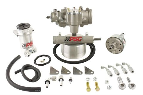 PSC Hydraulic Assist Steering Systems for 1987-1989 WRANGLER - SK210 Box, Steering, Cast Iron, Black, Cylinder, Pump, Jeep, Kit
