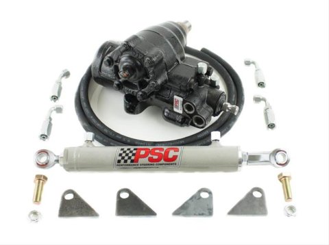 PSC Hydraulic Assist Steering Systems for 2003-2008 RAM 2500, 3500 - SK853 Box, Steering, Cast Iron, Black, Cylinder, Dodge, Kit