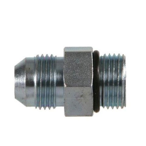 PSC Hydraulic Adapter Fittings H6400-10-12 Fitting, Straight, -10 AN Male Threads, 1 1/16-12 in. Male O-ring, Steel, Natural, Each