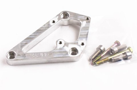 PSC Power Steering Brackets MB15KC Bracket, GM Type 2, Driver Side, Cylinder Head Mount, Billet Aluminum, Natural, Chevy, Kit