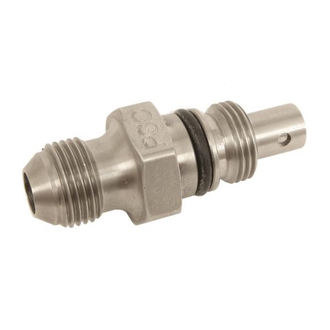 PSC Flow Control Valves SF27 Valve, 16mm x 1.5 O-ring to -8 AN, steel, Gold Iridited, P-Series, 0.170 in. Orifice, Each